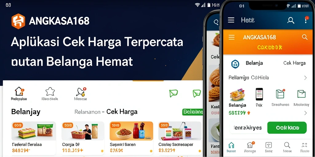 Antarmuka aplikasi ANGKASA168 dengan fitur Cek Harga yang menarik.