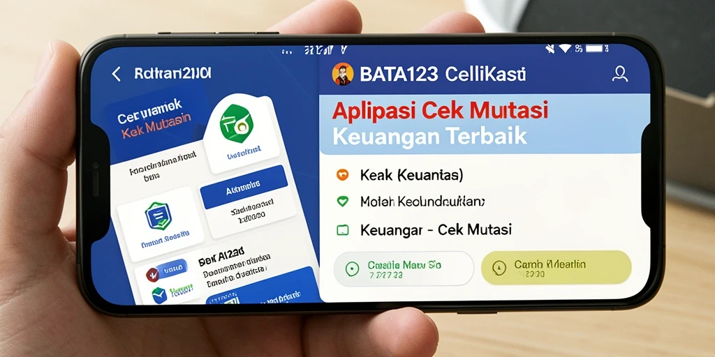 Tampilan antarmuka aplikasi BATA123 untuk cek mutasi keuangan.