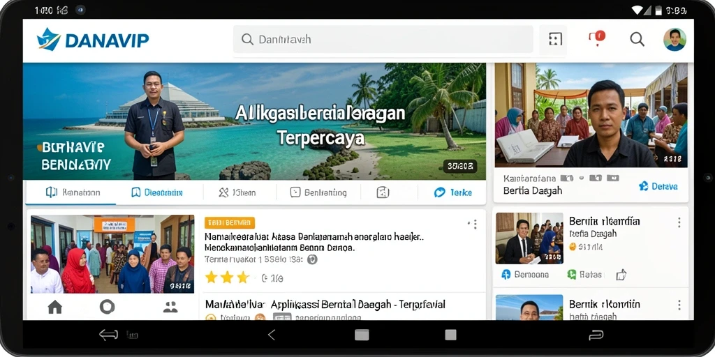 Tampilan antarmuka aplikasi DANAVIP yang informatif dan mudah digunakan.