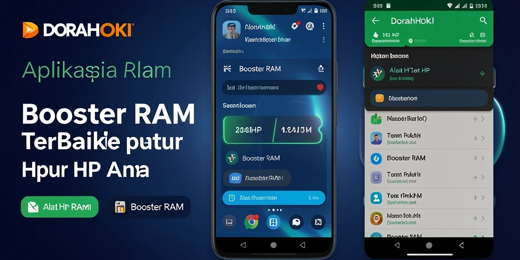 Antarmuka DORAHOKI yang intuitif untuk pembersihan RAM.