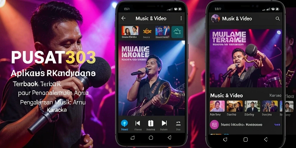 Antarmuka pengguna <strong>PUSAT303</strong> dengan fitur karaoke yang menarik.