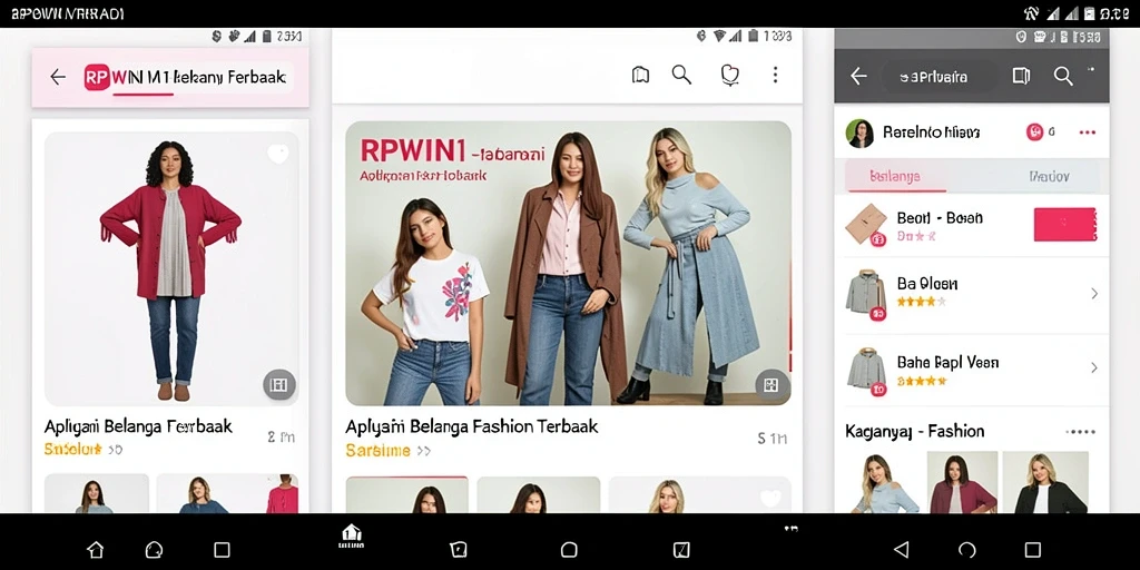 Tampilan antarmuka RPWIN1 yang user-friendly untuk belanja fashion.